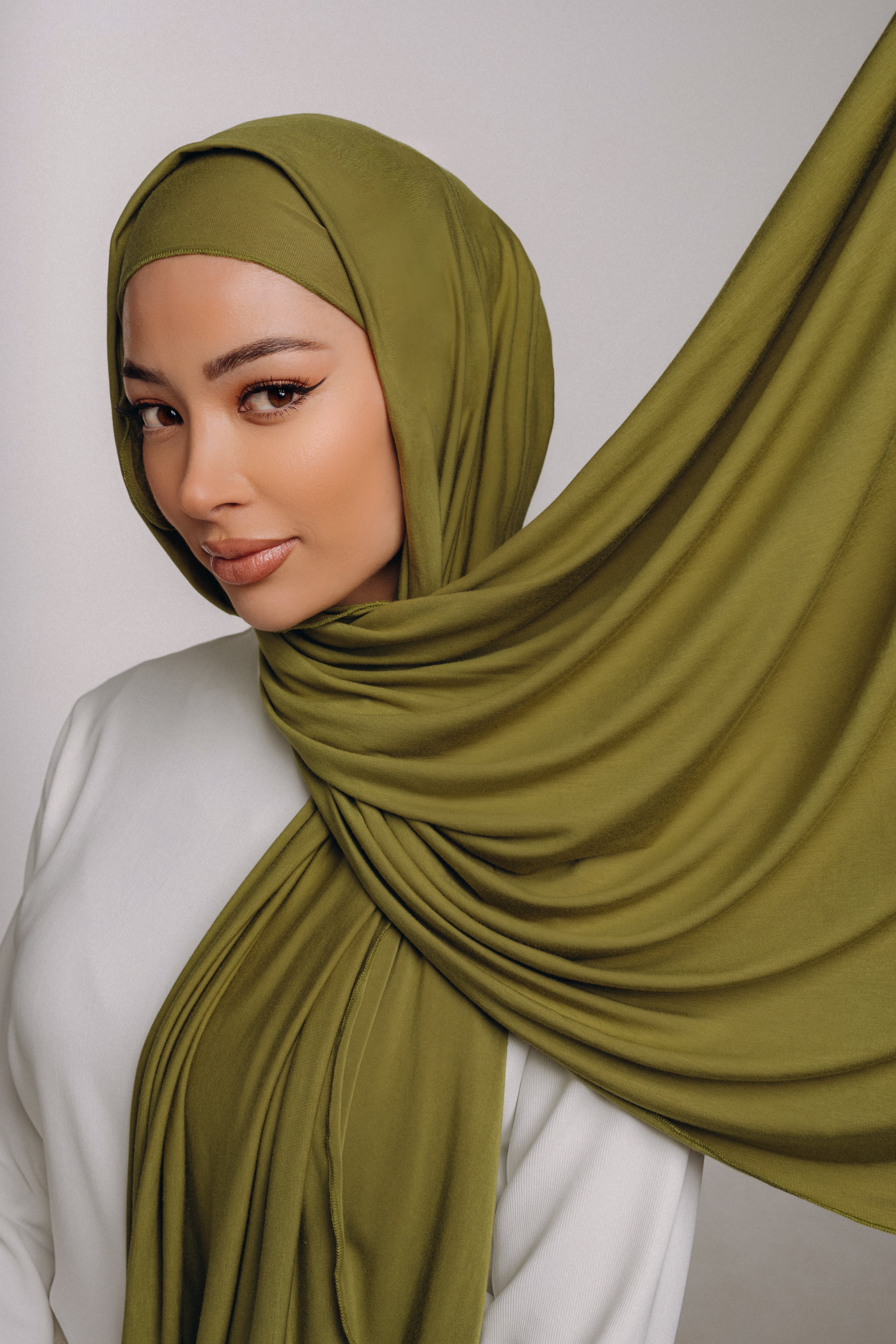 Moss Bamboo Jersey Hijab