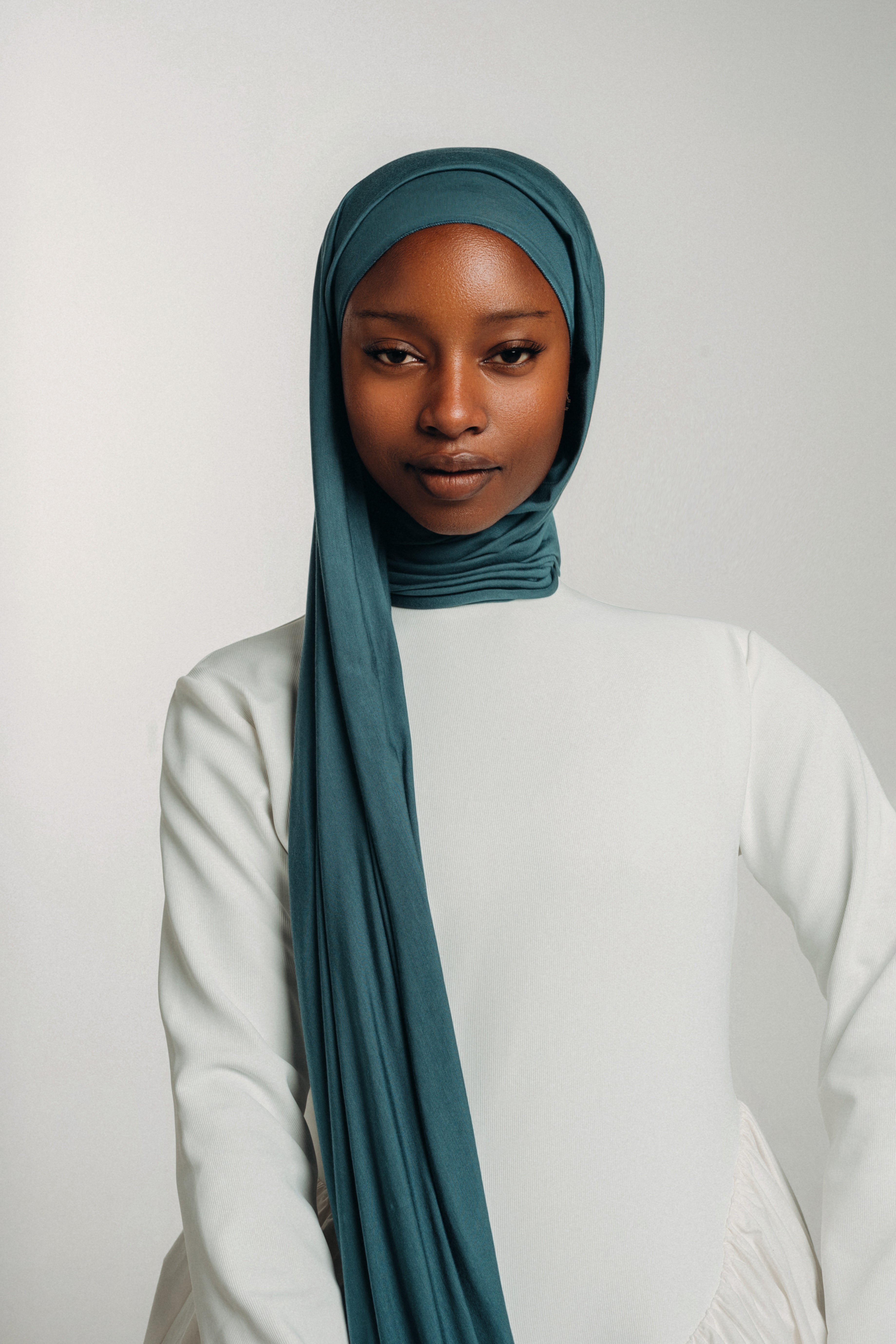 Denim Blue Bamboo Jersey Hijab